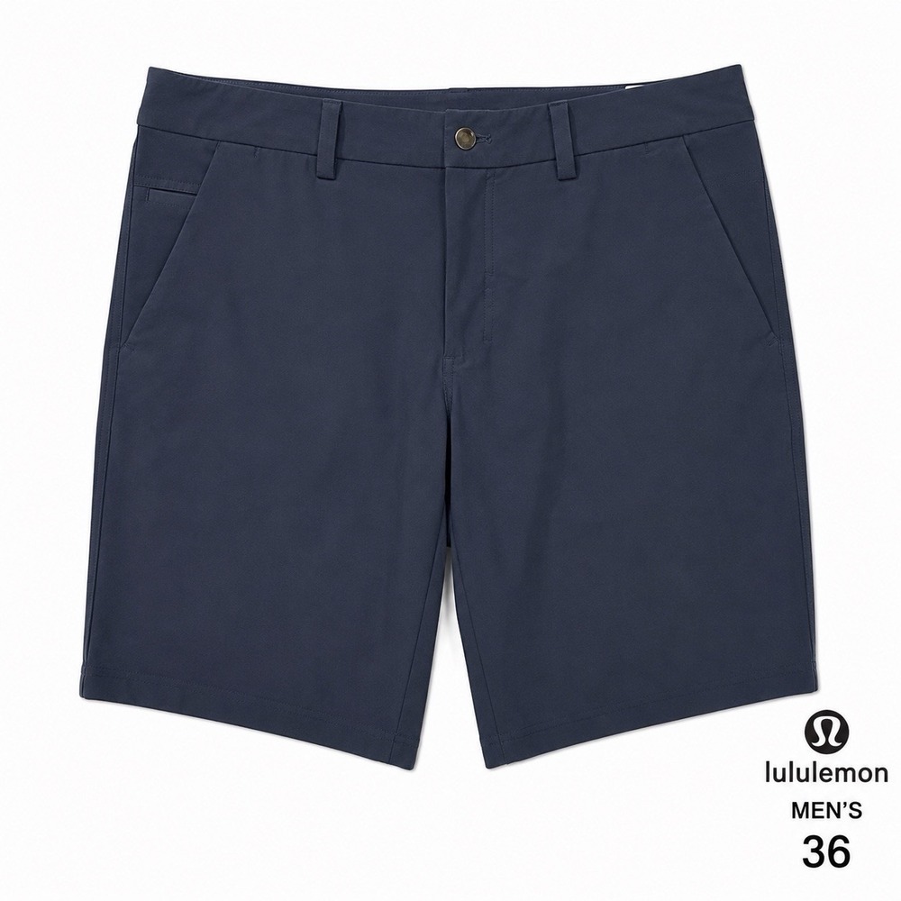 Lululemon The Works Short 11" Warpstreme Men's Size 36 Navy Blue Golf Casual